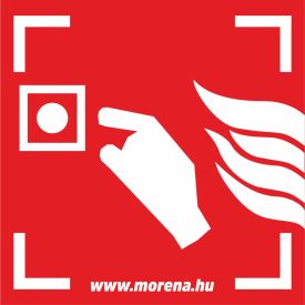 Kézi tűzjelző tűzvédelmi matrica, tűzvédelmi tábla