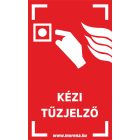 Kézi tűzjelző tűzvédelmi matrica, tűzvédelmi tábla