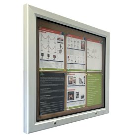   Kültéri plakáttartó vitrin 12xA4 lap számára, parafa hátlap_USBN1012A4_Showboard_with_cork_waterproof_12xA4