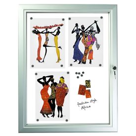   Kültéri plakáttartó vitrin 4xA4 lap számára, mágneses hátlappal