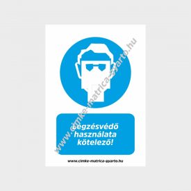   Légzésvédő használata kötelező! rendelkező tábla, matrica