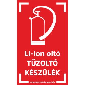   Tűzoltókészülék tűzvédelmi matrica, tűzvédelmi tábla