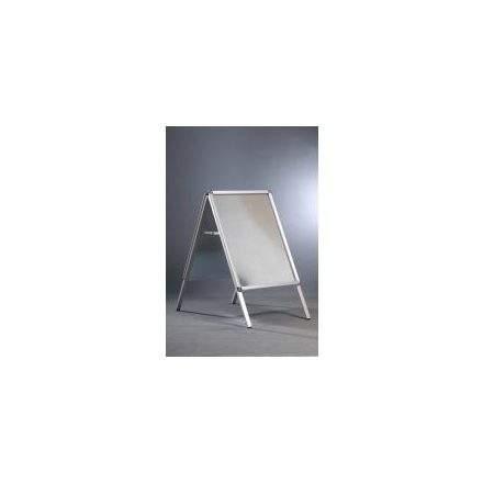 Megállítótábla B1 méretű plakátnak, 2 oldalas, fém hátlap-32 mm-ezüst/fekete