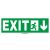 Exit lefelé menekülési irány és útvonal matrica, tábla