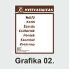 Nemzeti Dohánybolt nyitvatartás matrica, tábla