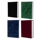 Oklevéltartó, A4, exkluzív, plüss, ARANYOZÁS NÉLKÜL fekete v. kék v. bordó v. zöld színben