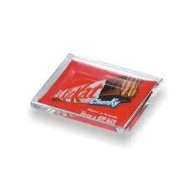 Pénzvisszaadó tálca, téglalap alakú, üveg