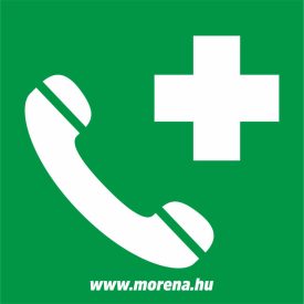   Segélyhívó telefon elsősegély matrica, elsősegély tábla