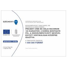 Széchenyi 2020 A típusú pályázati matricák