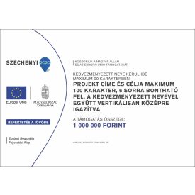 Széchenyi 2020 C típusú pályázati táblák, matricák