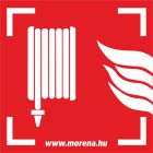 Tűzivíz tömlő/Tűzcsap tűzvédelmi matrica, tűzvédelmi tábla