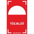 Tűzjelző tűzvédelmi matrica, tűzvédelmi tábla