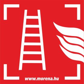 Tűzoltó létra tűzvédelmi matrica, tűzvédelmi tábla