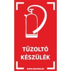 Tűzoltókészülék tűzvédelmi matrica, tűzvédelmi tábla