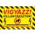 Vigyázz! Villanypásztor tábla, öntapadó matrica