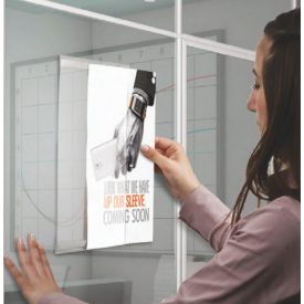   Fali laptartó, menütartó álló A4, 2 oldalon nyitott_UPCC1D00A4