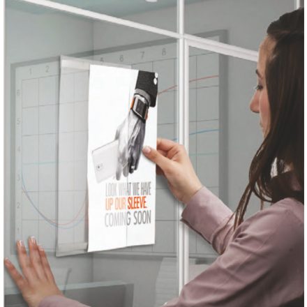 Fali laptartó, menütartó álló A4, 2 oldalon nyitott_UPCC1D00A4