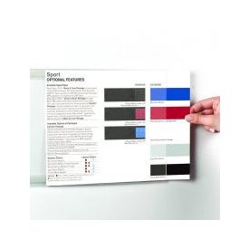   Fali laptartó, menütartó fekvő A4, 2 oldalon nyitott_UPCC1Y00A4