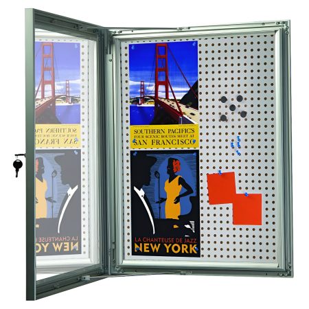 Kültéri plakáttartó vitrin 6xA4 (297 x 210 mm) plakáthoz, mágneses